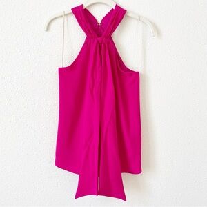Trina Turk Verge Top Pink Size XS Halter Crepe Coastal Party Baby Shower